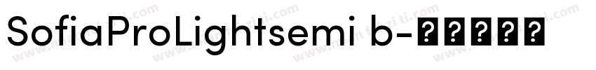 SofiaProLightsemi b字体转换